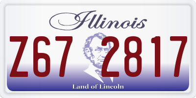 IL license plate Z672817