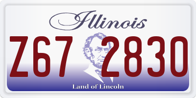 IL license plate Z672830