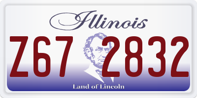 IL license plate Z672832