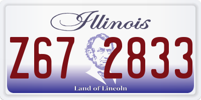 IL license plate Z672833