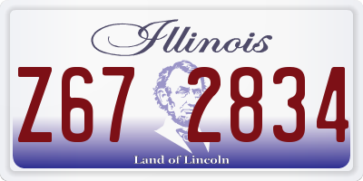 IL license plate Z672834