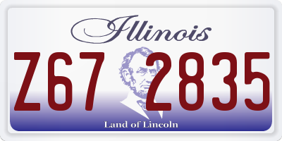 IL license plate Z672835