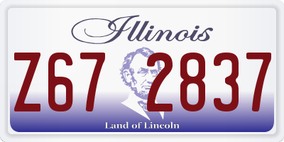 IL license plate Z672837
