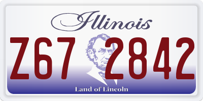 IL license plate Z672842