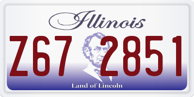 IL license plate Z672851