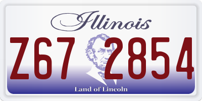 IL license plate Z672854