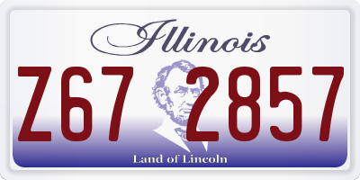 IL license plate Z672857