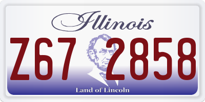 IL license plate Z672858