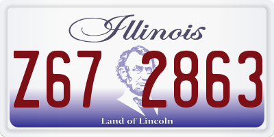 IL license plate Z672863