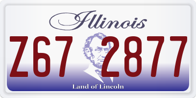 IL license plate Z672877