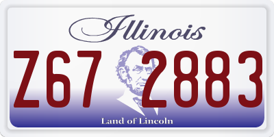 IL license plate Z672883