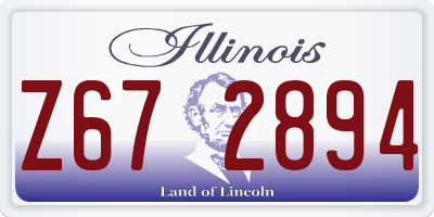 IL license plate Z672894