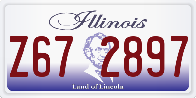 IL license plate Z672897