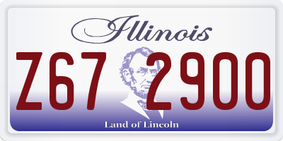 IL license plate Z672900