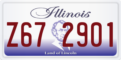 IL license plate Z672901