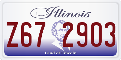 IL license plate Z672903