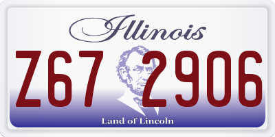 IL license plate Z672906