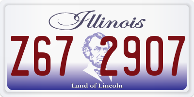 IL license plate Z672907