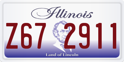 IL license plate Z672911