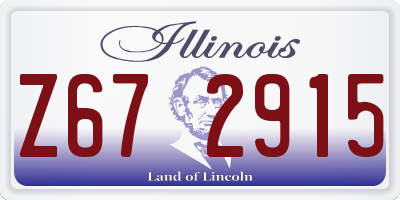 IL license plate Z672915