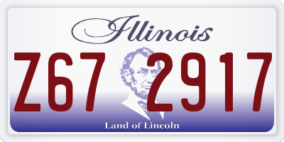 IL license plate Z672917