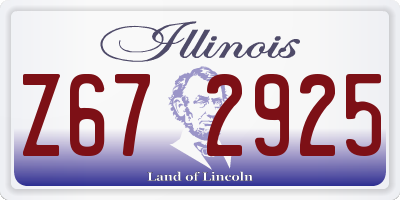 IL license plate Z672925
