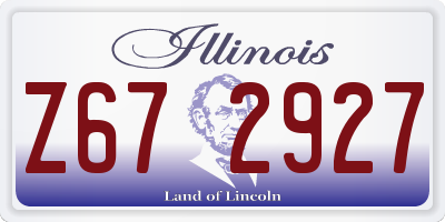 IL license plate Z672927