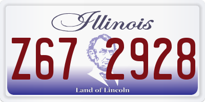 IL license plate Z672928