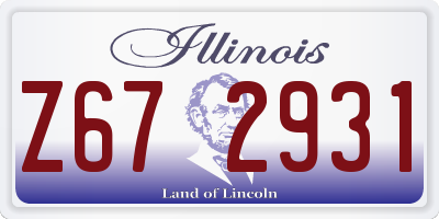 IL license plate Z672931