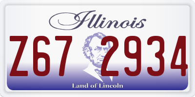 IL license plate Z672934