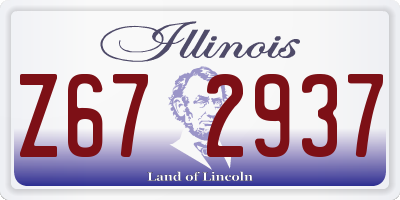 IL license plate Z672937
