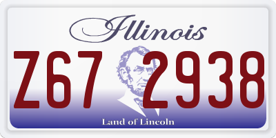 IL license plate Z672938