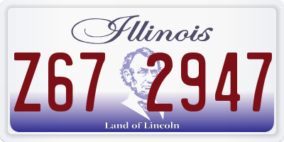 IL license plate Z672947