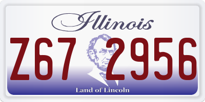 IL license plate Z672956