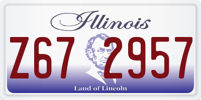IL license plate Z672957