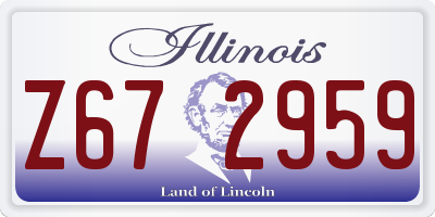 IL license plate Z672959