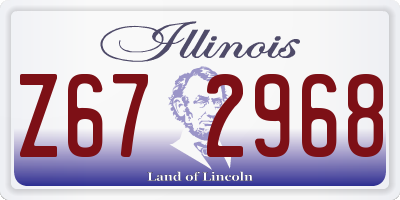IL license plate Z672968