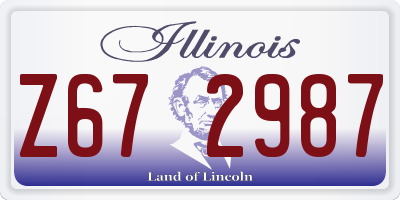 IL license plate Z672987
