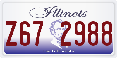 IL license plate Z672988