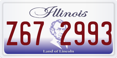 IL license plate Z672993