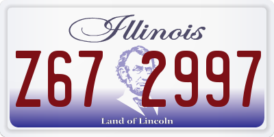 IL license plate Z672997