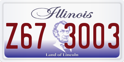 IL license plate Z673003