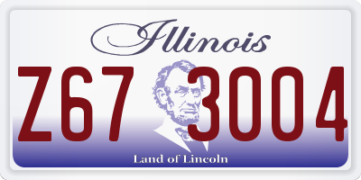 IL license plate Z673004