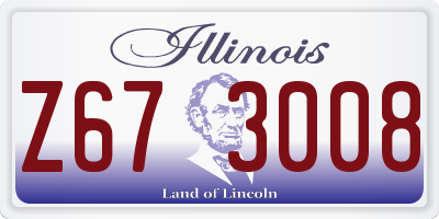 IL license plate Z673008