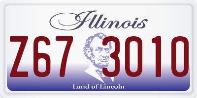 IL license plate Z673010