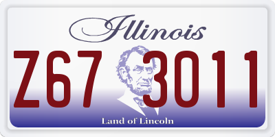 IL license plate Z673011