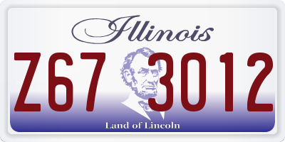 IL license plate Z673012