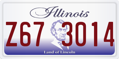 IL license plate Z673014