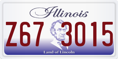 IL license plate Z673015