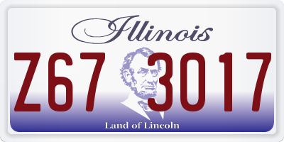 IL license plate Z673017